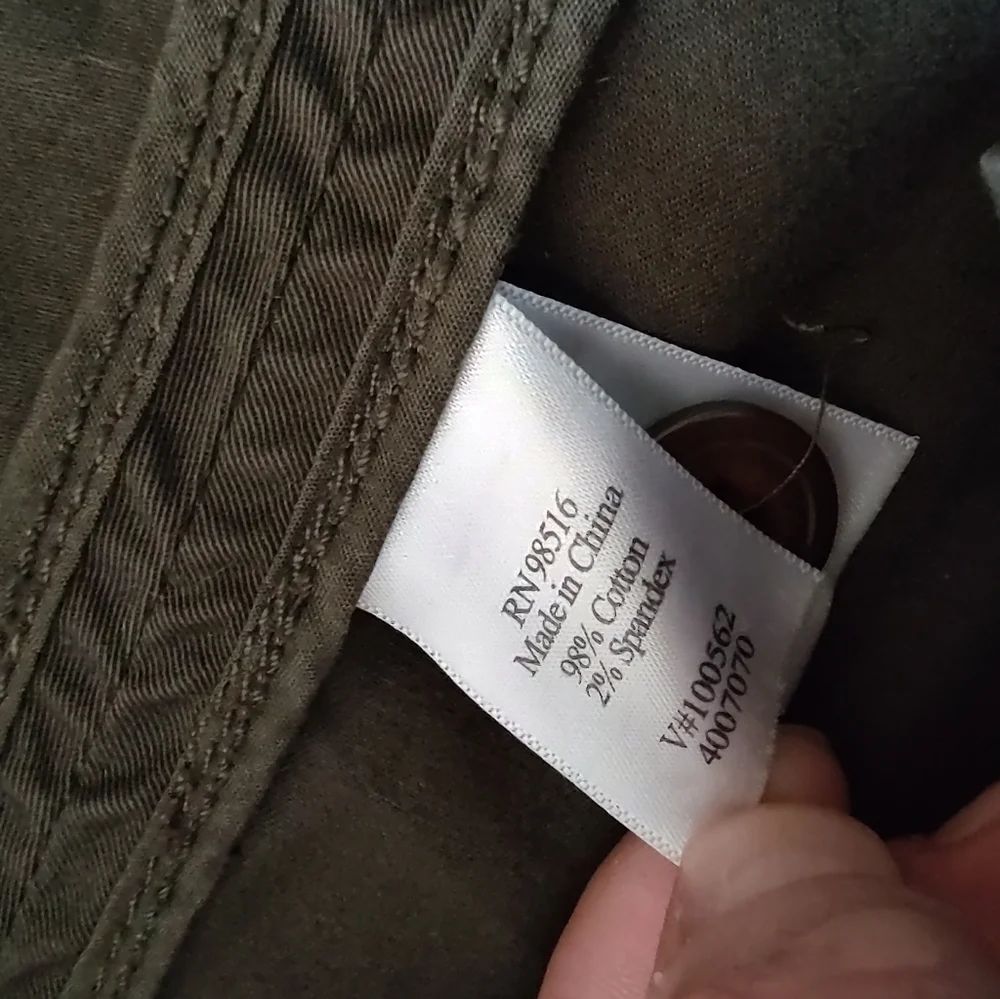 Coldwater Creek Coat Jacket Olive Green Size 12 Trench Utility Belt